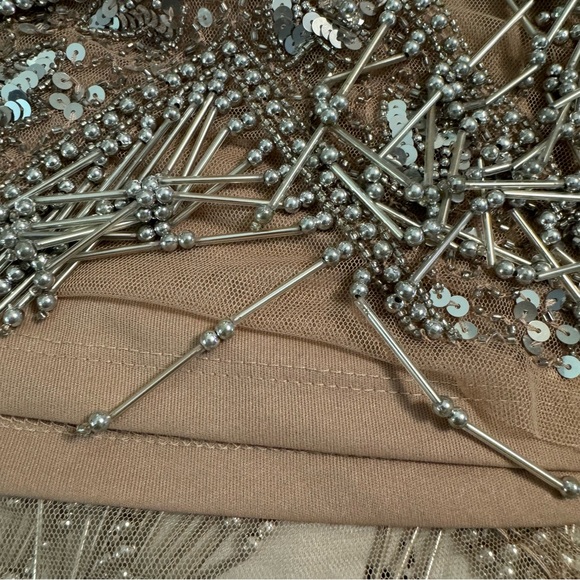 ASOS DESIGN Women’s Embellished Sequins Festival Beaded Fringe Mini Skirt Size 6 - Picture 6 of 11